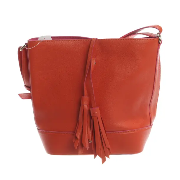 Shoulder Bag, in Orange, Leather, Hogan