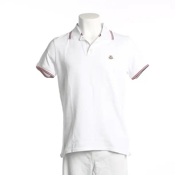 Poloshirt, in Weiß, Baumwolle, Moncler