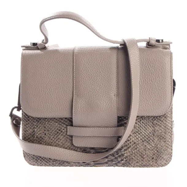 Handtasche, in Grau, Leder, Strenesse