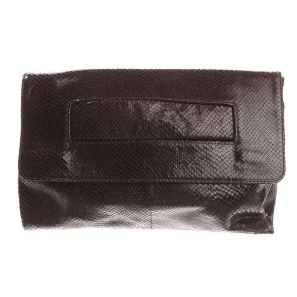Clutch, in Dunkelbraun, Leder, Calvin Klein