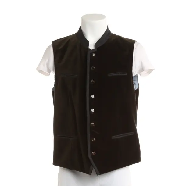 Vest, in Dark Green, Wool, Windsor