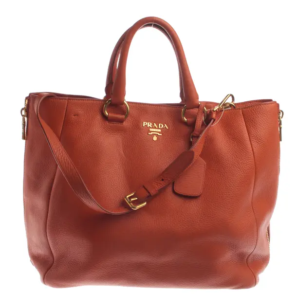 Handtasche, in Orange, Leder, Prada