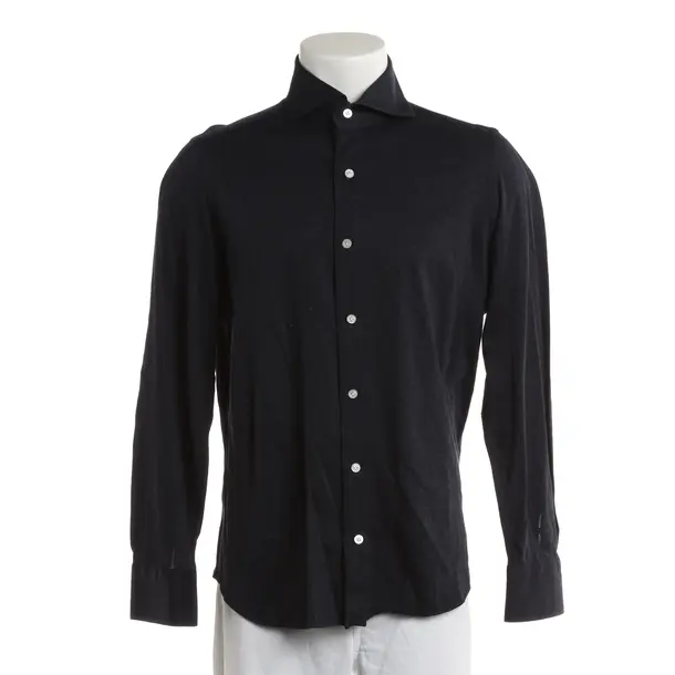 Hemd, in Navy, Baumwolle, Finamore 1925