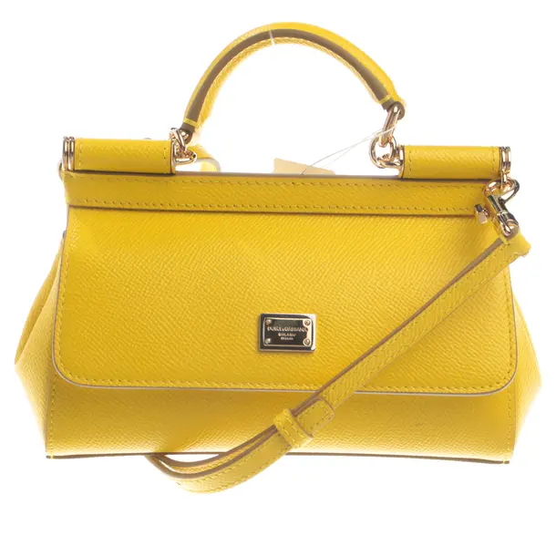 Handbag, in Yellow, Leather, Dolce & Gabbana