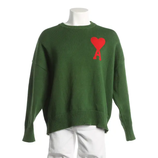Pullover, in Grün, Baumwolle, Ami Paris