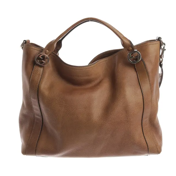 Handtasche, in Hellbraun, Leder, Gucci