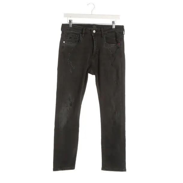 Jeans Slim Fit, in Dunkelgrau, Baumwolle, Elias Rumelis