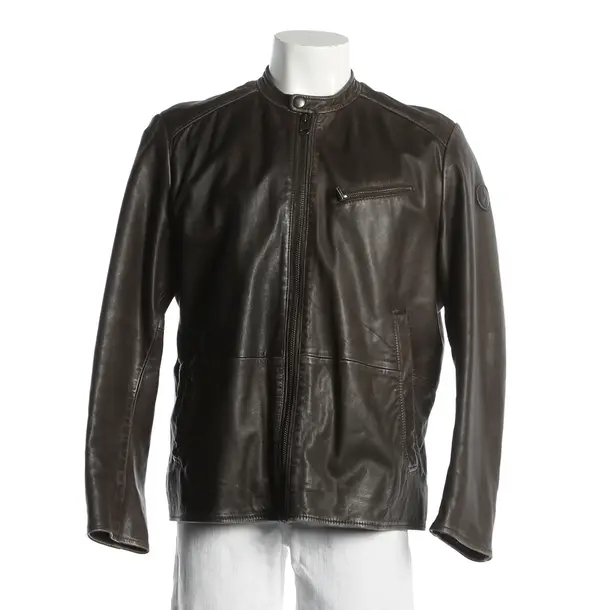 Lederjacke, in Dunkelbraun, Leder, Marc O'Polo