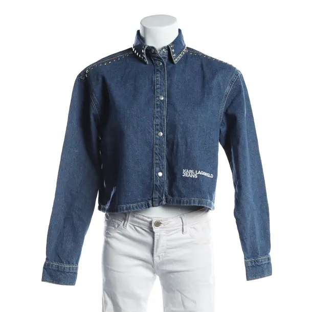 Denim Shirt, in Blue, Cotton, Karl Lagerfeld