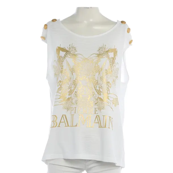 Top, in Weiß, Baumwolle, Pierre Balmain