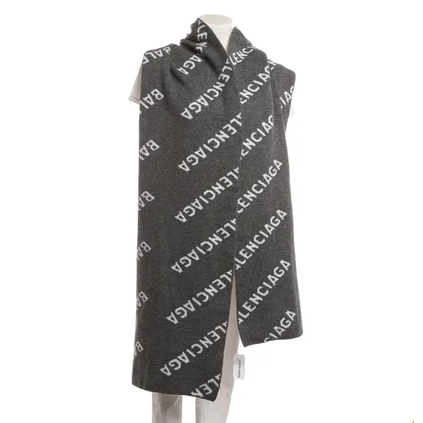 Scarf, in Gray, Wool, Balenciaga
