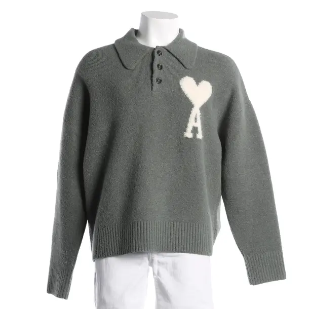 Jumper, in Light Green, Polyimide, Ami Paris