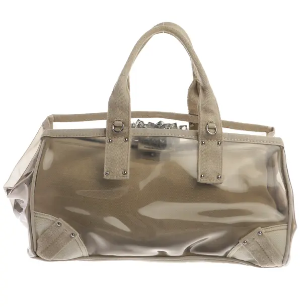Handtasche, in Beige, Baumwolle, Prada