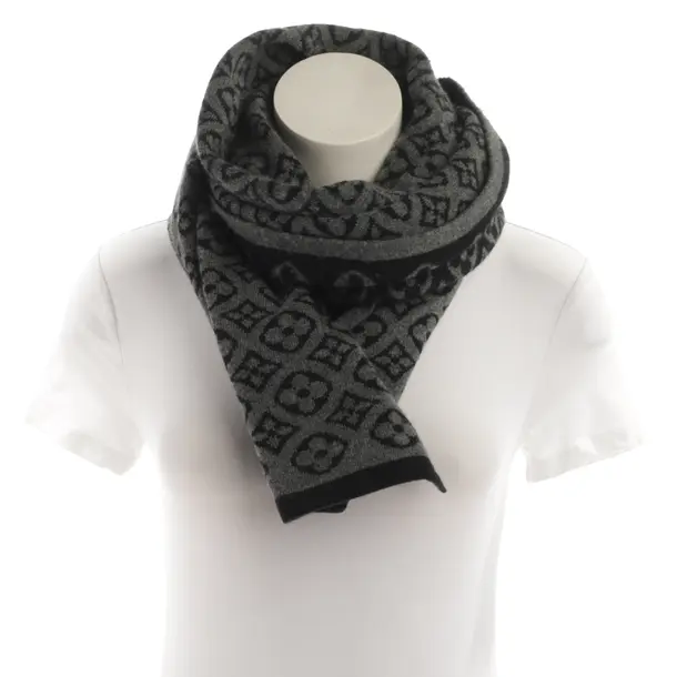 Schal, in Grau, Kaschmir, Louis Vuitton