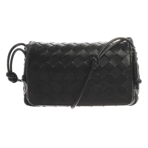 Umhängetasche, in Schwarz, Leder, Bottega Veneta