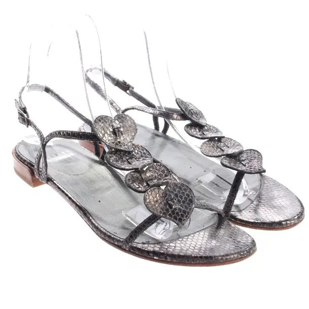 Strappy Sandals, in Silver, Stuart Weitzman
