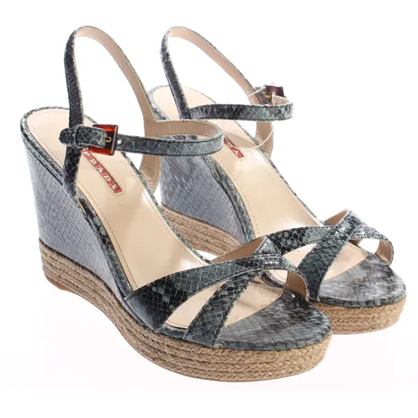Wedges, in Blue, Prada Linea Rossa
