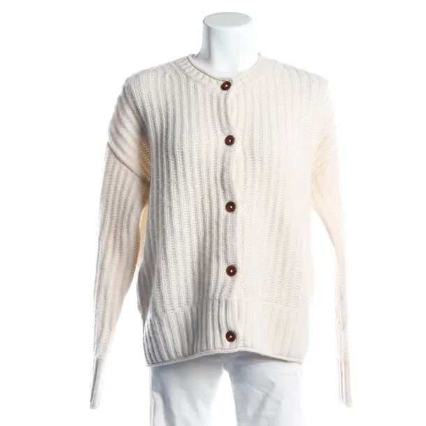 Cardigan, in Cream, Cashmere, FTC Cashmere