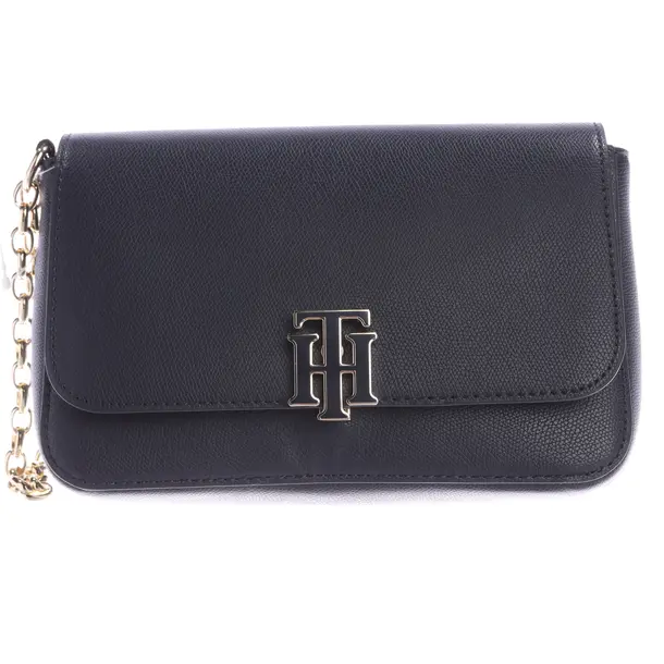 Evening Bag, in Blue, Leather, Tommy Hilfiger