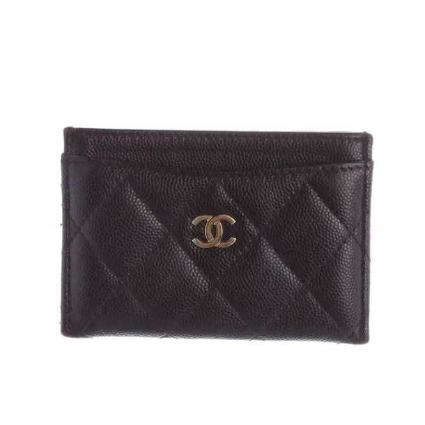 Card Holder, in Dark Brown, Leather, Chanel