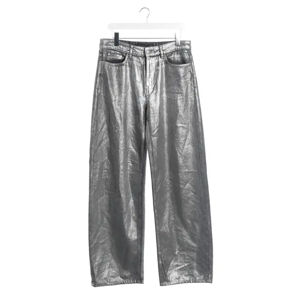 Pants, in Silver, Cotton, Drykorn