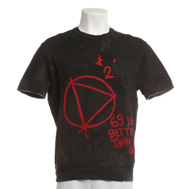 T-Shirt, in Dunkelgrau, Baumwolle, Dsquared