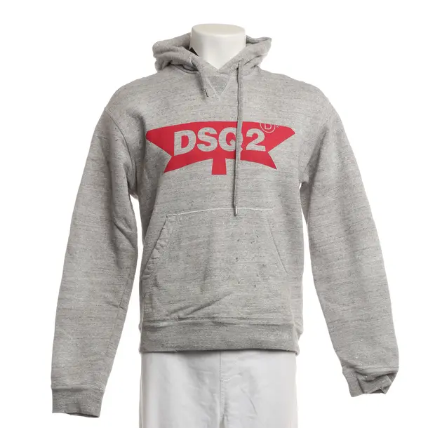 Hoodie, in Hellgrau, Baumwolle, Dsquared