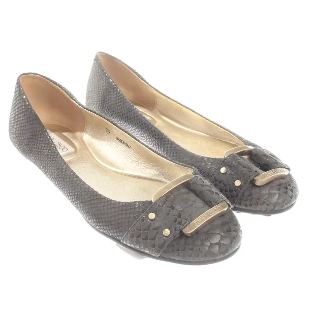 Ballerinas, in Dunkelgrau, Jimmy Choo