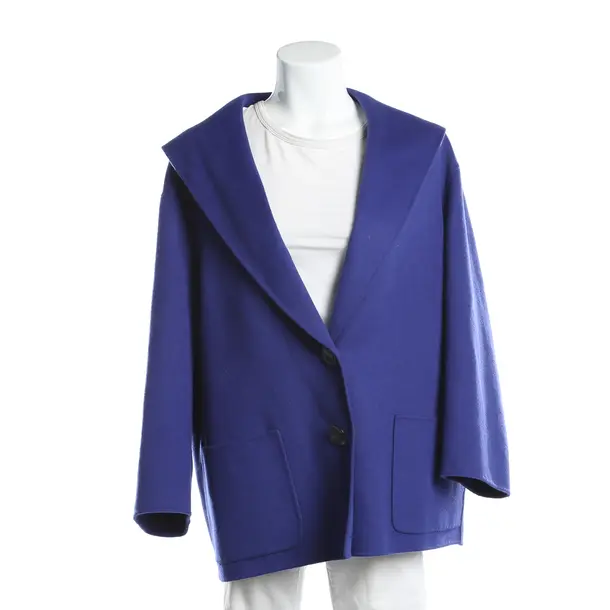 Mid-Season Jacket, in Blue, Wool, Escada
