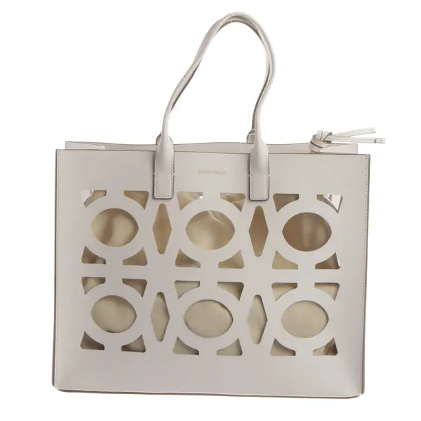 Shopper Bag, in White, Leather, Coccinelle