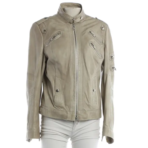 Giacca in pelle, in Beige, Pelle, Schyia