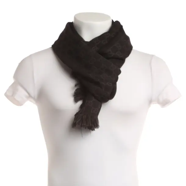 Scarf, in Black, Wool, Gucci