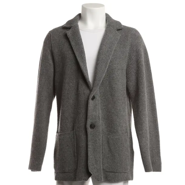 Cardigan, in Gray, Wool, Roberto Collina