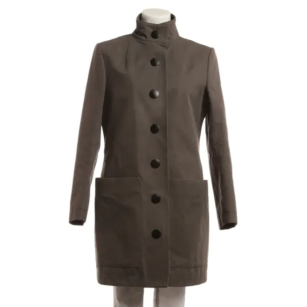 Mid-Season Coat, in Gray, Cotton, Balenciaga