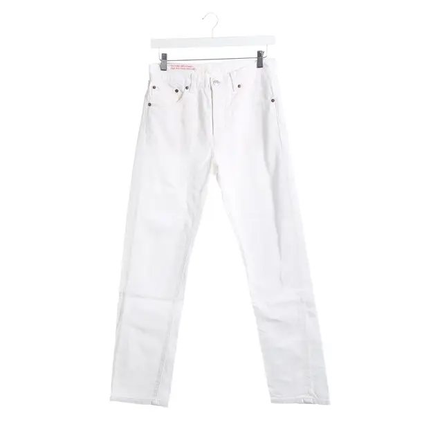 Pants, in White, Cotton, Victoria Beckham