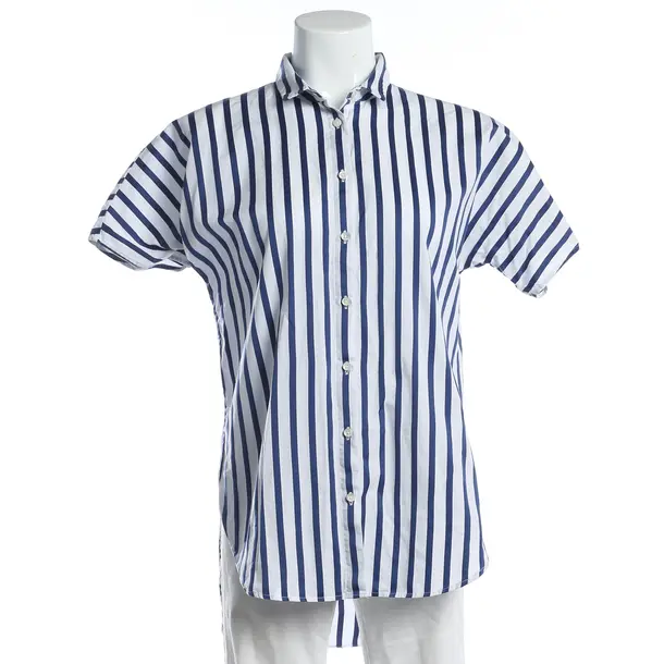 Blouse, in White, Cotton, Closed
