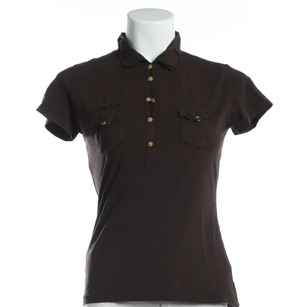 Shirt, in Dunkelbraun, Baumwolle, Closed