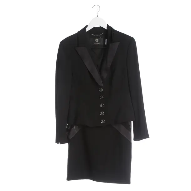 Skirt Suit, in Black, Wool, Versace