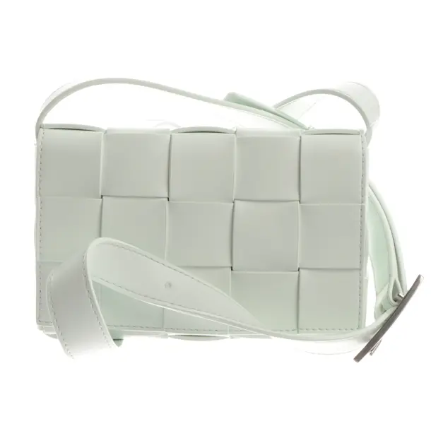 Schultertasche, in Hellgrün, Leder, Bottega Veneta