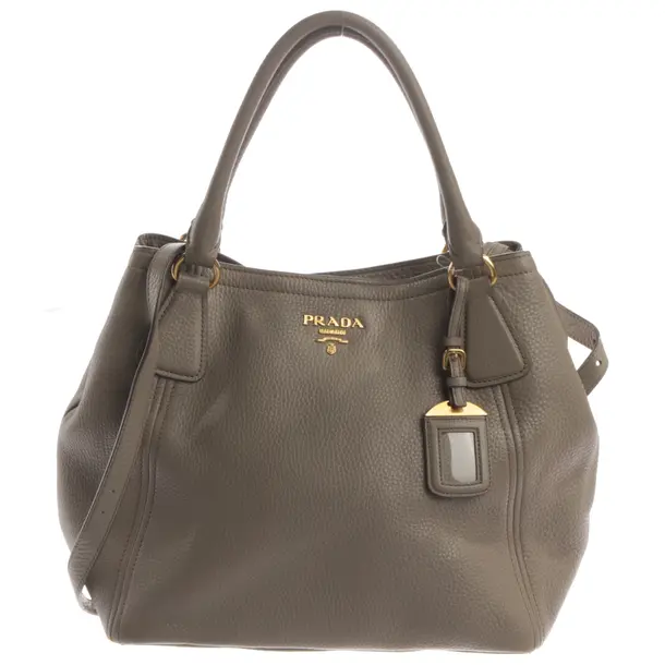 Borsetta, in Grigio, Pelle, Prada