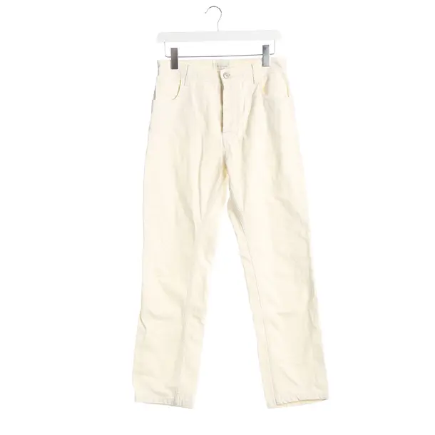 Straight Fit Jeans, in Cream, Cotton, Magda Butrym