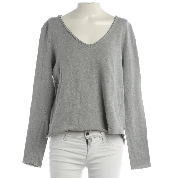Manica lunga, in Grigio chiaro, Cotone, Vintage americano