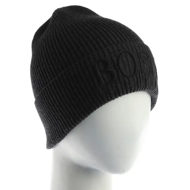 Beanie, in Gray, Cotton, Hugo Boss Black Label