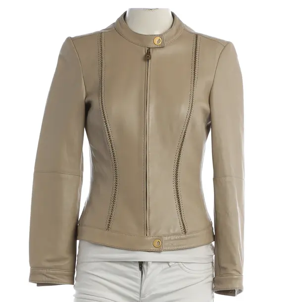 LeatherJacket, in Brown, Leather, Versace
