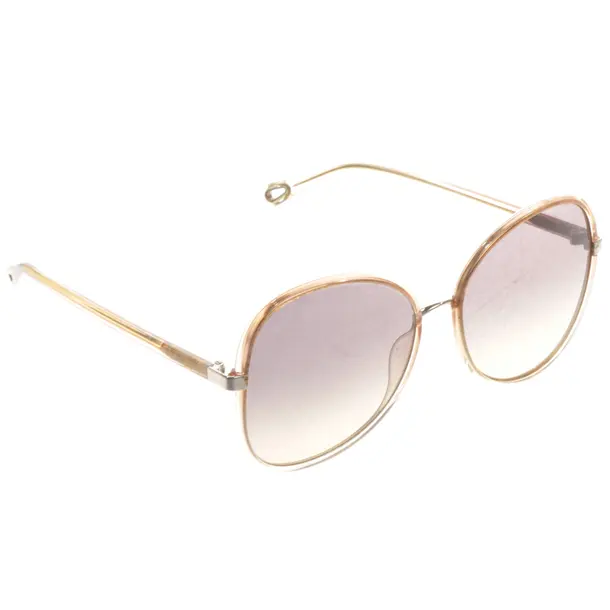 Sonnenbrille, in Hellbraun, Kunststoff / Metall, Chloé