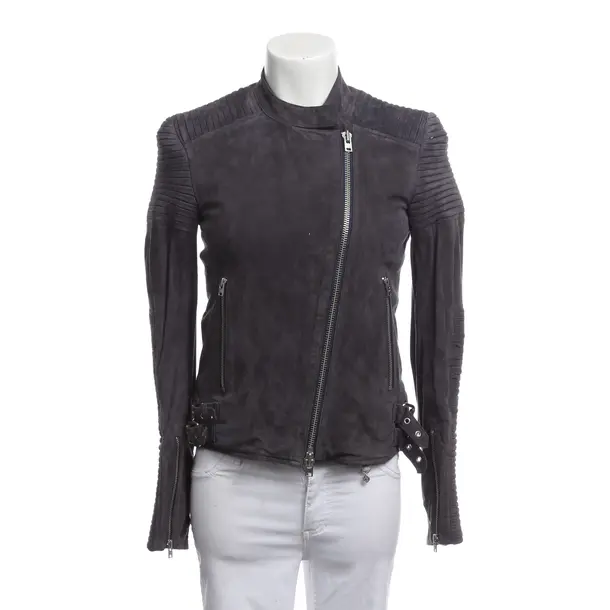 LeatherJacket, in Gray, Leather, Closed