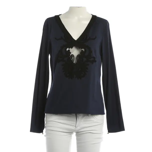 Blouse, in Navy, Cotton, cavalli CLASS