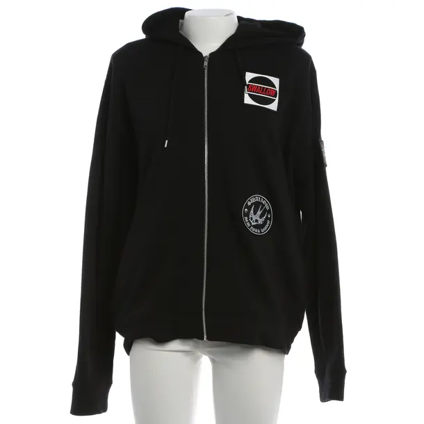 Zip-Up Hoodie, in Black, Cotton, Alexander McQueen
