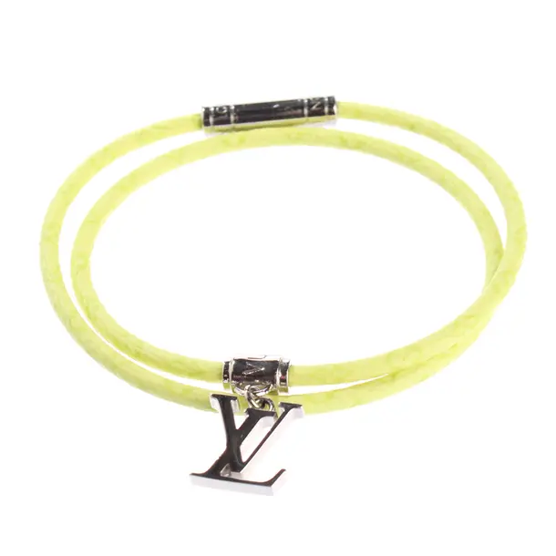 Armband, in Hellgrün, Leder, Louis Vuitton