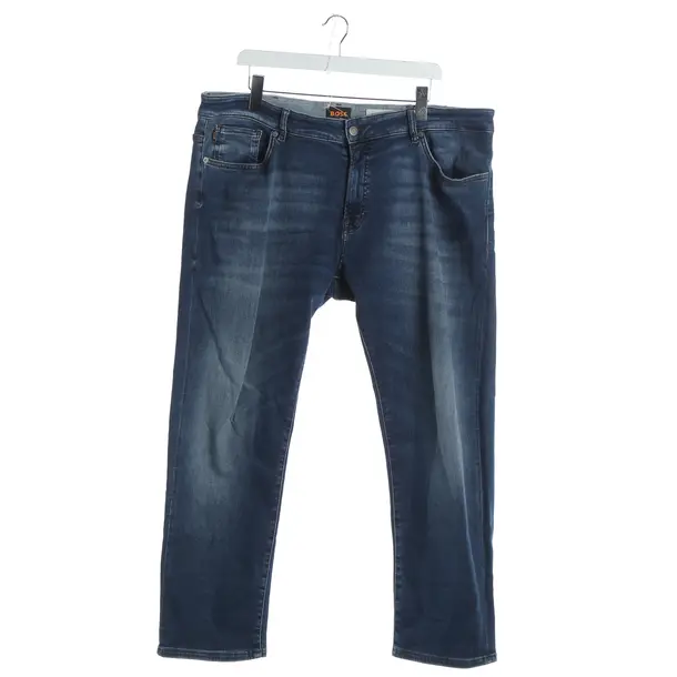 Straight Fit Jeans, in Blue, Cotton, Hugo Boss Orange